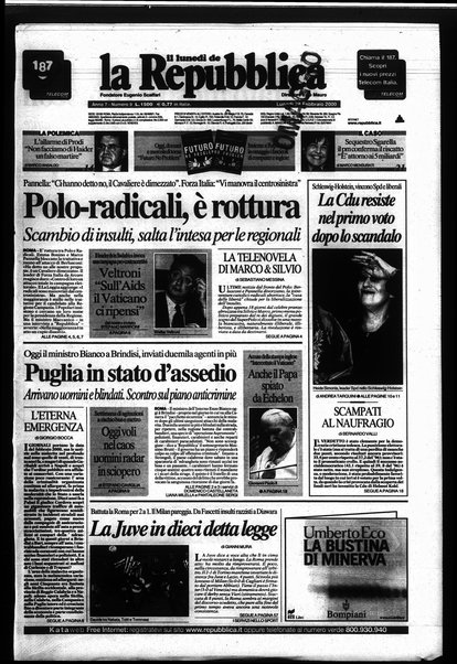 Il lunedì de La repubblica